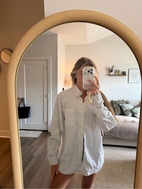 Classic White Button-Up Shirt